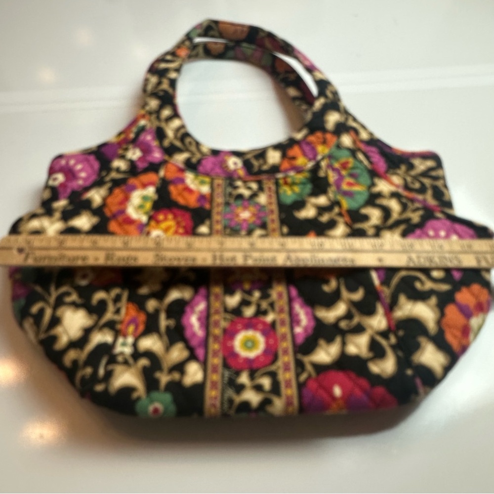 Vera Bradley Black and Multicolor Floral Shoulder Bag - Picture 5 of 9